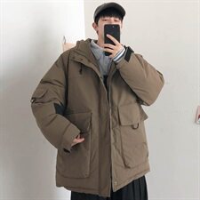 【】A003-HY8003-P135秋冬新款多口袋时尚连帽棉衣几物，男装棉衣，电商A003