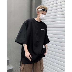 印花短袖t恤男装 夏季潮牌假两件上衣男生体恤XZ514-2-202450-P58图片
