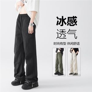 2025夏季新款速干机能拉链口袋宽松休闲裤B315-K009-特p35控68图片
