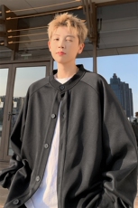2026春季新款潮流时尚开衫外套男百搭青少年纯色卫衣W2338-特P36，女装短外套，电商A001