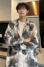 秋冬季港风帅气抽象涂鸦宽松男士衬衫A071-C58-P45，男装衬衫，电商A071