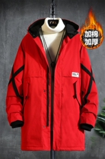 货足支持各种活动8XL~M2023冬季新款中长款连帽棉衣棉袄大衣男，男装棉衣，钱塘717(原712)