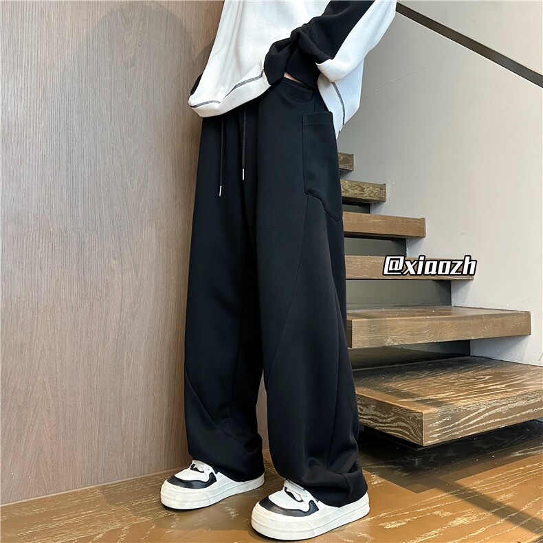 XZ616秋季华棉设计感口袋拼接破缝休闲长裤TY1080特P40控78,男装休闲裤,星座512A（原616）