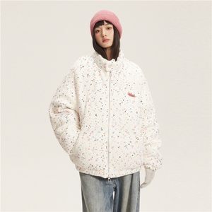 小香风绣花棉服--5673模特图 268图片