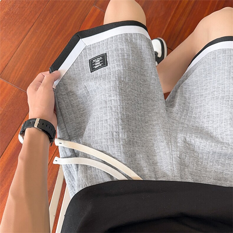短裤男夏季美式复古拼接五分裤潮牌宽松大码XZ102B-1DK2606P30,男装牛仔裤,星座102B-1