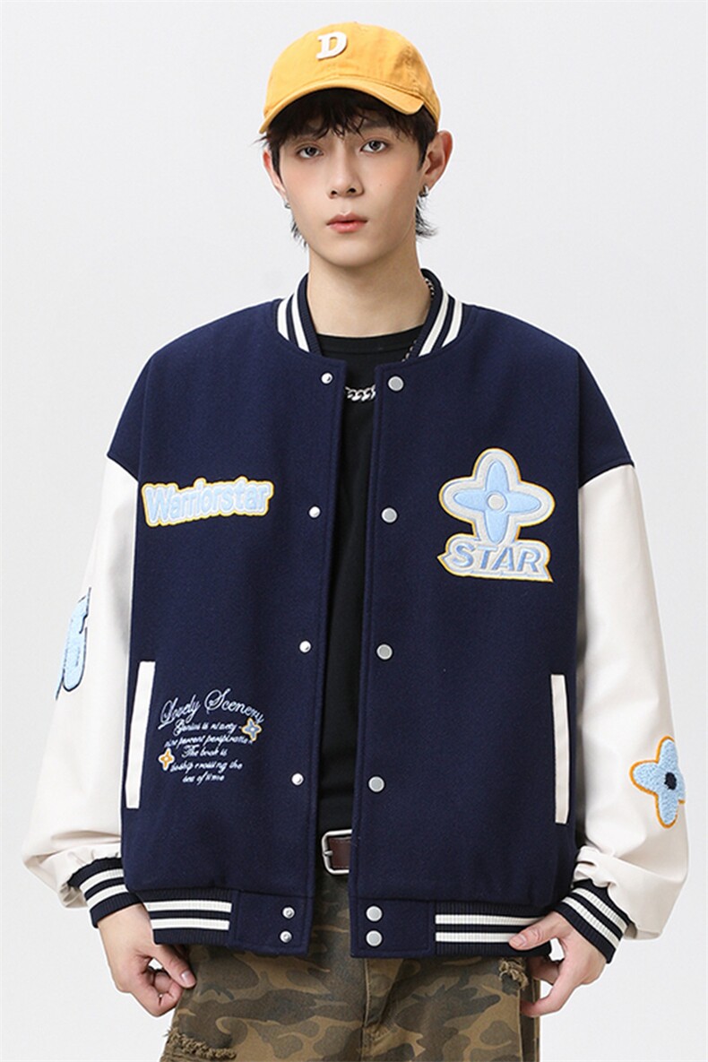 潮流宽松棒球领休闲上衣高街潮牌夹克A161-CYJK9955-P81,男装夹克,电商A161