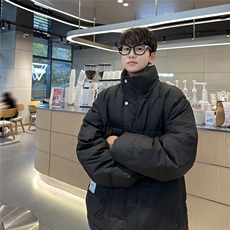 潮牌假两件棉服男冬季潮流工装棉衣男款2024新款男士冬装外套Y18，男装棉衣，星座506