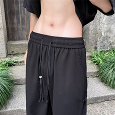 休闲裤男士韩版潮流痞子帅百搭拼接个性2024夏季ins长裤K5417-P41，男装休闲裤，星座412-2