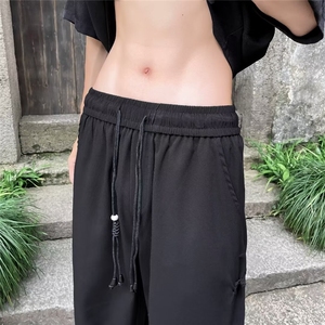 休闲裤男士韩版潮流痞子帅百搭拼接个性2024夏季ins长裤K5417-P41图片