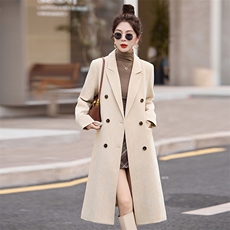 2025新款冬装戗驳领韩版西装羽绒风衣外套90白鸭绒内胆，女装羽绒服，朵莱米