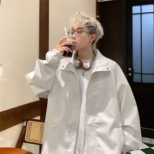 大码pu皮衣夹克钢印美式女复古oversize显瘦设计感情侣机车外套秋图片