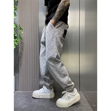 1506-1/KC811/P50男新款条纹加绒卫裤潮流冬季加厚时尚运动裤，男装休闲裤，星座1506-1