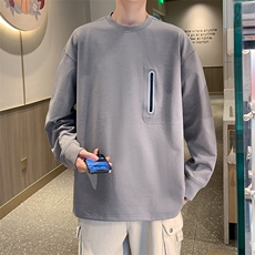 311B-1-7901-P28控58高街时尚套头卫衣长T重磅宽松休闲百搭上衣，男装卫衣，星座311B-1