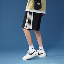 K3036/P20夏季休闲裤男生潮排扣短裤男宽松大码五分裤中裤衩短款，男装休闲裤，电商A141