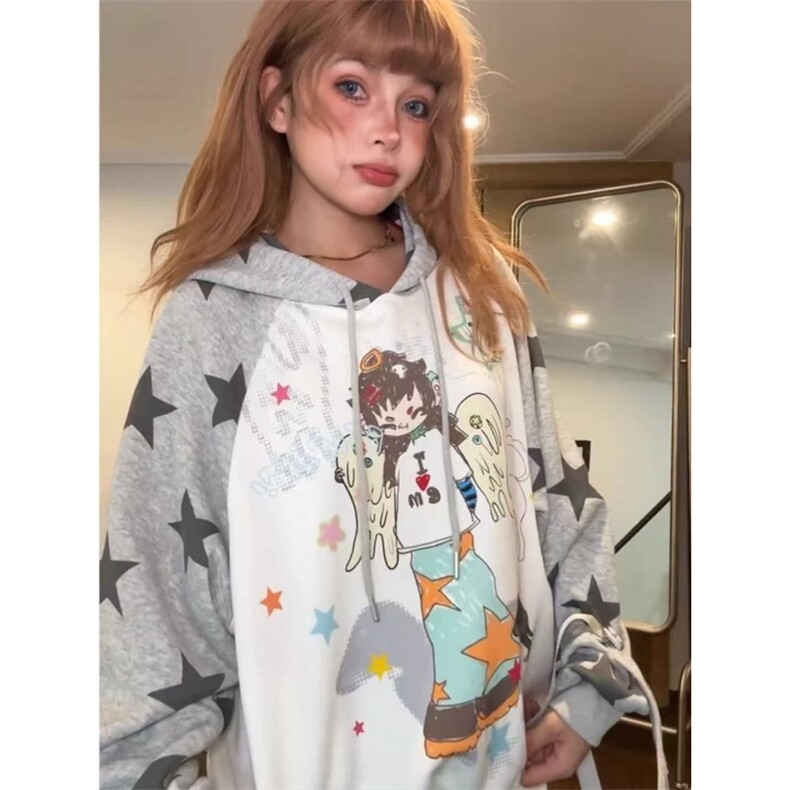 薄款350克#好质量原版做工压线【纯棉华棉复合】连帽插肩袖卫衣,男装卫衣,星座506A