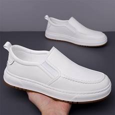 休闲皮鞋男厚底出勤透气正装商务男士一脚蹬乐福鞋小白鞋男豆豆鞋，男鞋皮鞋，电商A223