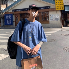 DX17163-P20纯棉短袖t恤男大码半袖打底衫宽松体恤衫港风，男装T恤，电商A040