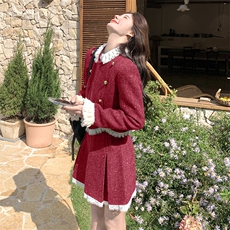 现货2025春季小香风花边拼接两件套裙2C230-2306-P175-K238，女装套装/套裙，2C230