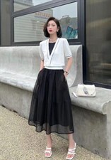 [现货]气质显瘦两件套裙，两色、四个尺码，其它，依柏璐(1F)