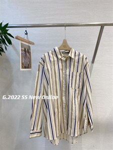 条纹衬衫 均码 现货 4色,女装衬衫,G