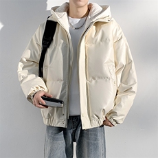 现货假两件pu皮衣棉服外套男冬季新款加厚美式高街棉衣M106-P120，男装皮衣，星座308B-2