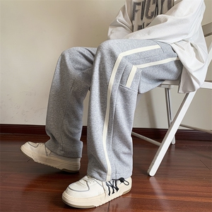 美式潮流休闲裤男港风宽松直筒拖地裤束脚裤卫裤 KP733 P40图片