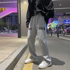 男青春流行直筒运动裤潮休闲裤带字母K2135P25，男装休闲裤，星座1116-2