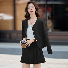 学院风西服套裙2025年秋季新款小香风配丝巾职业正装，女装套装/套裙，贝蕾酷儿