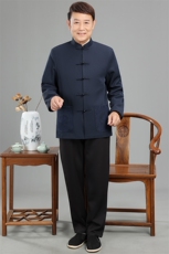 春季新款中青年唐装男长袖老年夹克外套爸爸装外套YDJ2368-P115，男装夹克，星座1105-3
