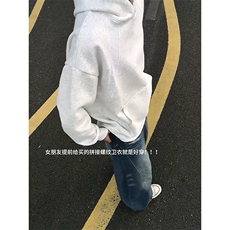 抖音得物二开26春装美式高街宽松结构螺纹拼接连帽卫衣外套X087，女装短外套，电商A486