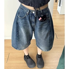 夏季新款韩版宽松显瘦高腰牛仔裤女百搭休闲时尚五分裤NB3026，男装牛仔裤，星座1116A（原606A-3）