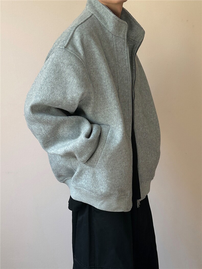 现货新款冬季羊毛呢子外套男士短款宽松休闲夹克A351-AJ2621-P135,男装夹克,电商A351