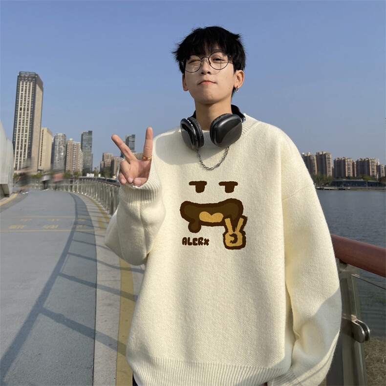 高质量！秋冬季半高领毛衣男士加绒加厚线衣针织衫男DMY548-特P38图片