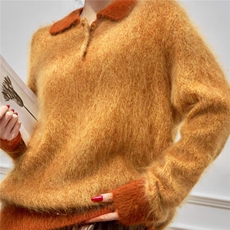 2026新款拉毛毛衣女，女装针织衫/毛衣，臻纶羊绒