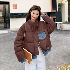 短款灰色羽绒服女2025冬季新款泡芙保暖巨好看面包服90白鸭绒外套，女装羽绒服，2C159