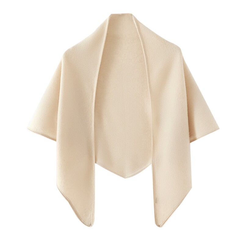 2025年秋季新款大三角针织羊绒披肩时尚休闲通勤百搭，披肩，博友羊绒