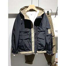 春季薄款工装大兜连帽夹克男潮牌青年痞帅短款休闲冲潮TT8022P92，男装夹克，星座1013-5