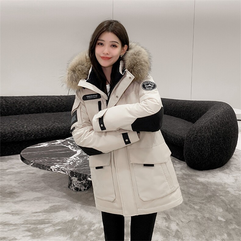 东北情侣款羽绒服外套男女款极寒零下38度潮服学生青年工装派克服,女装羽绒服,钱塘6003（原4033）