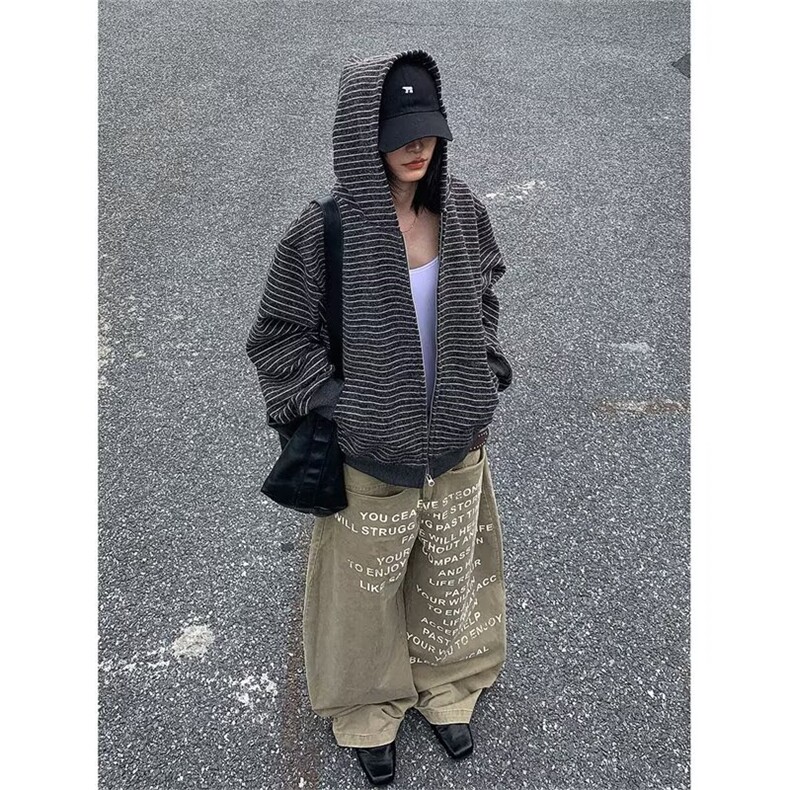 新款卫衣港风宽松简约连帽卫衣开衫男女同款潮流帅气百搭W07p58,男装卫衣,电商D315