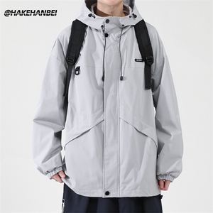 美式机能工装春秋潮牌冲锋衣大码连帽休闲XZ225-3-JK021-P75控105图片