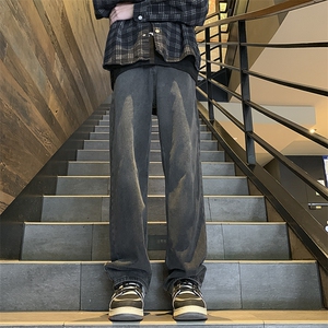 现货2024春秋款宽松水洗做旧直筒牛仔裤男-特P38-限价68图片