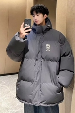 棉服男款冬季美式立领轻薄棉服加厚棉衣外套短款面包服，男装棉衣，星座218-8