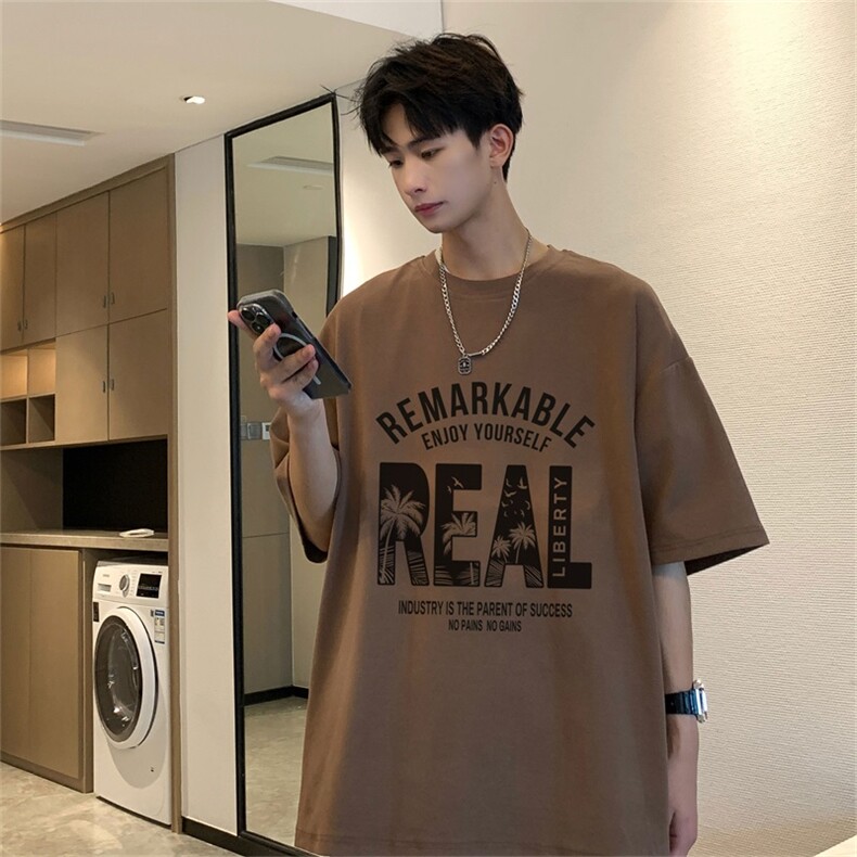 230g重磅纯棉!夏季短袖t恤男半袖男DSA028-MDTP888-P25，男装T恤，电商A028
