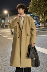 冬季新款韩版男士过膝毛呢大衣休闲长款呢料外套A430-DY27P128，男装毛呢大衣，电商A430（原星座702）