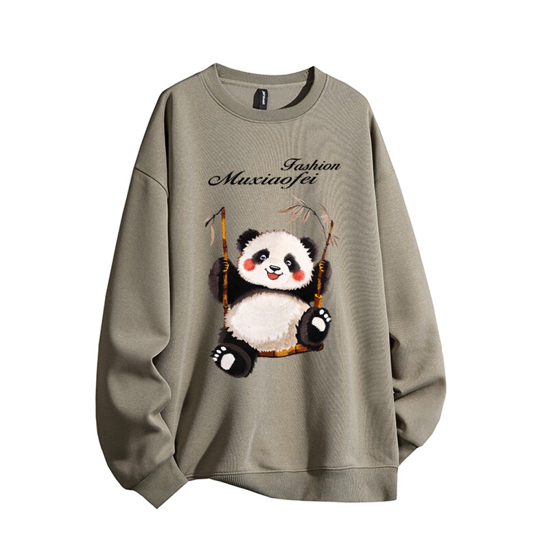 得物供货、复合重磅420克现货圆领卫衣宽松HD019-1-HMY297-P35,男装卫衣,电商019-1