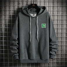 WY2058-P40纯棉连帽卫衣男大码运动帽衫宽松薄外套网格挂拍，男装卫衣，电商A040A