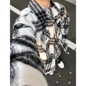 有货～海马毛小香风外套潮牌高级感韩系秋冬翻领呢子夹克NZ02批88图片