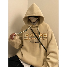 藏蓝色美式复古卫衣男春季连帽套头衫外套情侣-JK23105-P65控88，男装卫衣，星座605(原A050)
