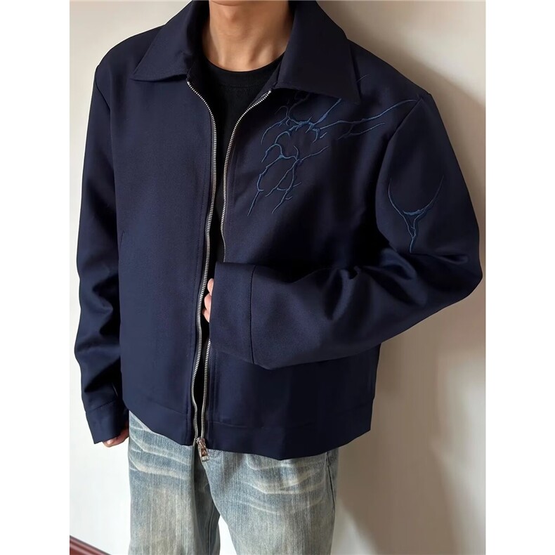 秋冬男装商务休闲拉链轻薄棉服夹克外套文艺潮流新款慵懒流行ins,男装夹克,星座506A