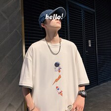 JT55165-P25假两件短袖t恤男大码胖子半袖体恤半截袖港风，男装T恤，电商A040